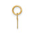 Image of 10K Yellow Gold Upper case Letter T Initial Charm
