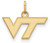 Image of 10K Yellow Gold Virginia Tech X-Small Pendant by LogoArt