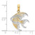 Image of 10K Yellow Gold w/ Rhodium Cut-Out Angelfish Pendant