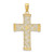 Image of 10K Yellow Gold W/ Rhodium Diamond-cut and Cut-Out Cross Pendant 10K9540