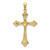 Image of 10K Yellow Gold W/ Rhodium Diamond-cut Edges Cross Pendant