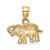 Image of 10K Yellow Gold w/ Rhodium Small Elephant Pendant