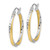 Image of 26.6mm 10k Yellow Gold w/ Rhodium-Plating Shiny-Cut 2.5mm Twisted Hoop Earrings 10TC387