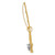 Image of 10K Yellow Gold w/Rhodium 3-D Fly Rod Fishing Pole Pendant