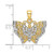 Image of 10K Yellow Gold w/Rhodium Butterfly w/White Edge and Cut-out Wings Pendant