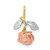 Image of 10K Yellow Gold W/White & Pink Plating Rose Chain Slide Pendant