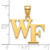 Image of 10K Yellow Gold Wake Forest University Medium Pendant by LogoArt (1Y003WFU)