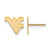 10K Yellow Gold West Virginia University X-Small Post Earrings by LogoArt