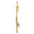 Image of 10k Yellow Gold with Rhodium-Plating 3-D Moveable Fishing Pole w/ Reel Pendant