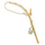 Image of 10k Yellow Gold with Rhodium-Plating 3-D Moveable Fishing Pole w/ Reel Pendant