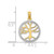 Image of 10k Yellow Gold with Rhodium-Plating 3-D Tree of Life in Round Frame Pendant Image of 10k Yellow Gold with Rhodium-Plating 3-D Tree of Life in Round Frame Pendant