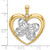 Image of 10k Yellow Gold with Rhodium-Plating Butterfly in Heart Pendant