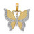 Image of 10k Yellow Gold with Rhodium-Plating Butterfly Pendant 10K4242
