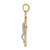 Image of 10k Yellow Gold with Rhodium-Plating Crucifix Pendant 10C1076