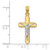 Image of 10k Yellow Gold with Rhodium-Plating Crucifix Pendant 10C1076