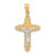 Image of 10k Yellow Gold with Rhodium-Plating Filigree Crucifix Pendant 10C1052 Image of 10k Yellow Gold with Rhodium-Plating Filigree Crucifix Pendant 10C1052