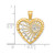 Image of 10k Yellow Gold with Rhodium-Plating Heart Pendant 10C941