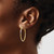 Image of 30mm 10k Yellow Gold with Rhodium-Plating Oval Hinged Hoop Earrings