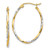 Image of 30mm 10k Yellow Gold with Rhodium-Plating Oval Hinged Hoop Earrings