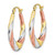 Image of 27mm 10k Yellow Gold with Rhodium-Plating Oval Scalloped Hollow Hoop Earrings