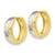 Image of 16mm 10k Yellow Gold with Rhodium-Plating Polished & Shiny-Cut Hoop Earrings
