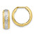 Image of 16mm 10k Yellow Gold with Rhodium-Plating Polished & Shiny-Cut Hoop Earrings