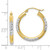 Image of 26mm 10k Yellow Gold with Rhodium-Plating Shiny-Cut 3mm Hoop Earrings 10TC355