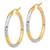 Image of 36mm 10k Yellow Gold with Rhodium-Plating Shiny-Cut 3mm Hoop Earrings 10TC357