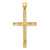 Image of 10k Yellow Gold with Rhodium-Plating Shiny-Cut Crucifix Pendant 10C1063