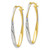Image of 36mm 10k Yellow Gold with Rhodium-Plating Shiny-Cut Hoop Earrings