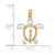 Image of 10k Yellow Gold with Rhodium-Plating Turtle Pendant