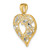 Image of 10k Yellow Gold with Rhodium-Plating-Plated Shiny-Cut Filigree Heart Pendant