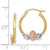 Image of 21.58mm 10k Yellow, White & Rose Gold Guadalupe Hoop Earrings 10ER299