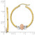 Image of 32.92mm 10k Yellow, White & Rose Gold Guadalupe Hoop Earrings 10ER300