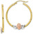 Image of 32.92mm 10k Yellow, White & Rose Gold Guadalupe Hoop Earrings 10ER300