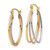 Image of 10k Yellow, White & Rose Gold Polished Triple Hoop Earrings
