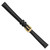 Image of 10mm 6.75" Black Italian Leather Gold-tone Buckle Watch Band