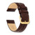 Image of 10mm 6.75" Brown Alligator Style Grain Leather Gold-tone Buckle Watch Band
