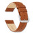 Image of 10mm 6.75" Havana Italian Leather Silver-tone Buckle Watch Band