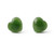 10mm Natural Untreated Nephrite Jade Heart Stud Earrings