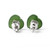10mm Natural Untreated Nephrite Jade Heart Stud Earrings