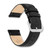 Image of 12mm 6.75" Black Lizard Style Grain Leather Silver-tone Buckle Watch Band