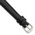 Image of 12mm 6.75" Black Lizard Style Grain Leather Silver-tone Buckle Watch Band