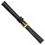 Image of 12mm 6.75" Black Ostrich Style Grain Leather Gold-tone Buckle Watch Band