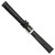 Image of 12mm 6.75" Black Ostrich Style Grain Leather Silver-tone Buckle Watch Band