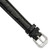 Image of 12mm 6.75" Black Ostrich Style Grain Leather Silver-tone Buckle Watch Band