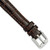 Image of 12mm 6.75" Brown Crocodile Style Leather Chrono Silver-tone Buckle Watch Band