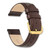 Image of 12mm 6.75" Brown Italian Leather Gold-tone Buckle Watch Band