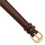 Image of 12mm 6.75" Brown Italian Leather Gold-tone Buckle Watch Band