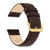 Image of 12mm 6.75" Brown Lizard Style Grain Leather Gold-tone Buckle Watch Band